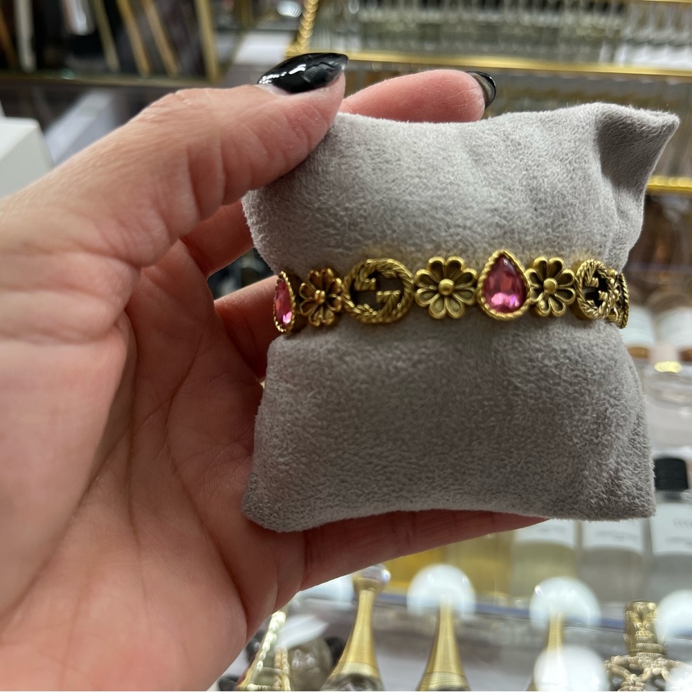 Yellow and Pink Floral Bracelet